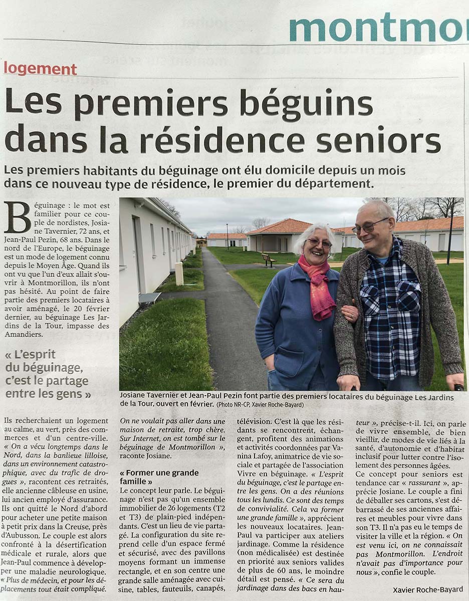 Les premiers béguins dans la résidence seniors