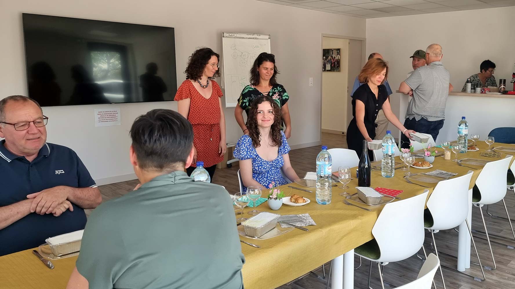 Repas partagé, 1er jour du séminaire des coordinateurs