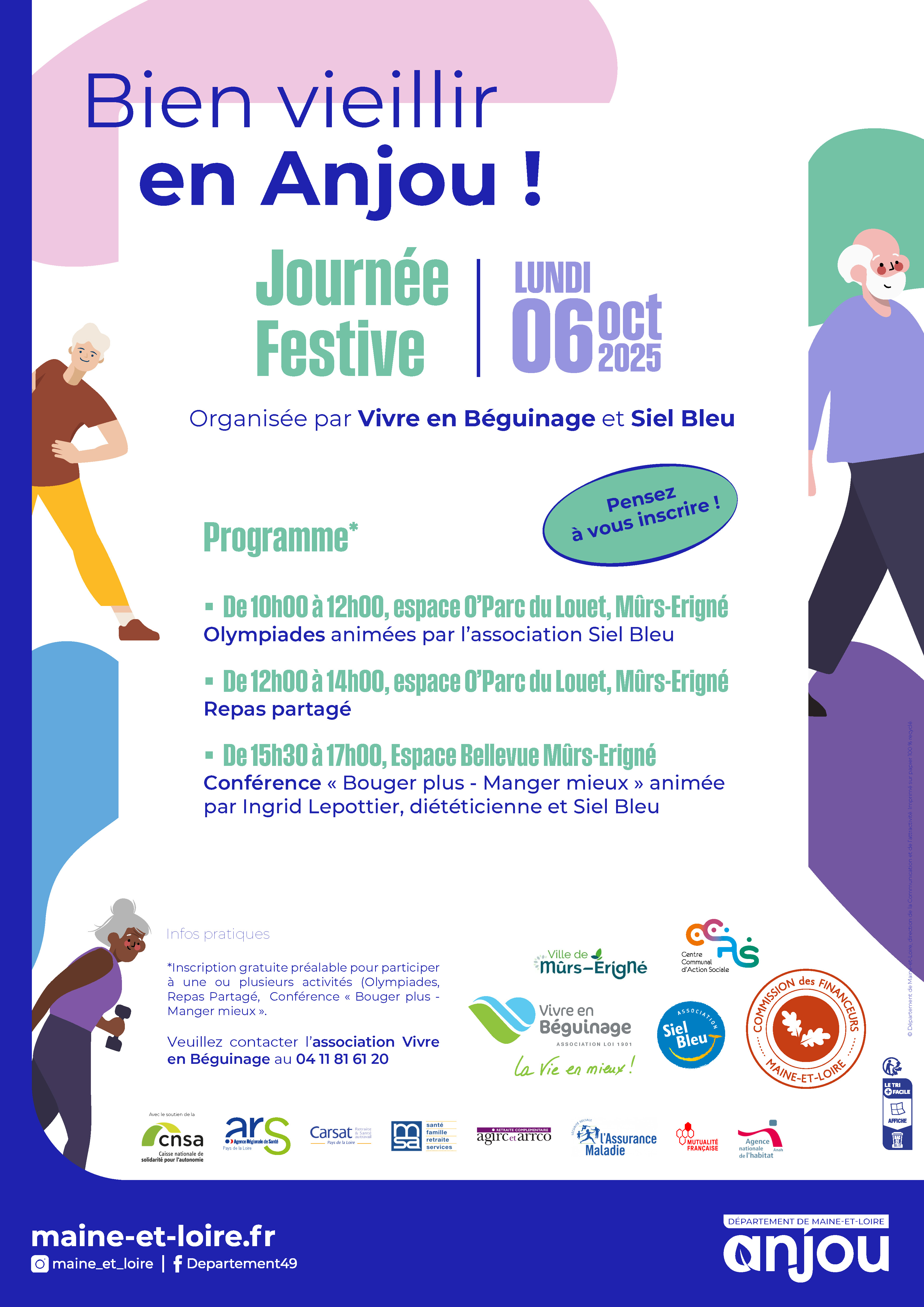 Journée festive Bien vieillir en Anjou - Partenariat Vivre en Béguinage Siel Bleu